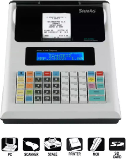 SAM4S ER-230 EJ Net Касова Машина без Батерия в Бял Цвят