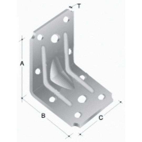 Metal-con Unghiul de conectare pentru Pergolă Galvanizat 9x9cm 1buc