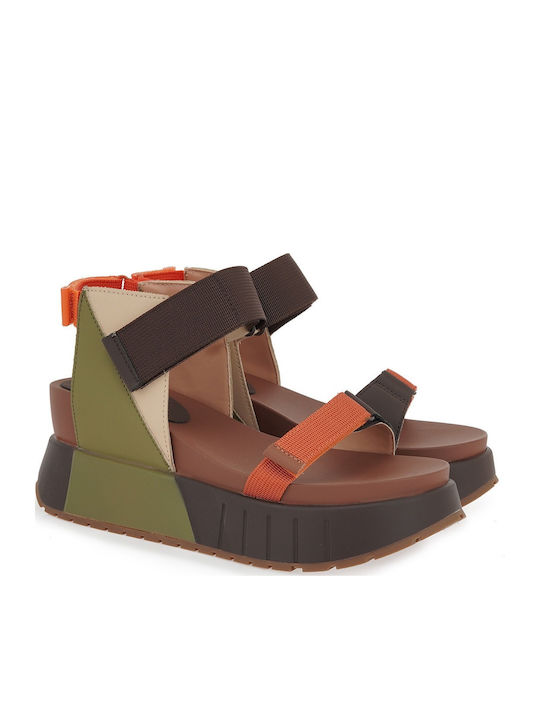 Sommer Damenplattformen Tabac Braun
