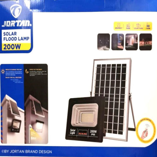 Jortan Waterproof Solar LED Floodlight 200W with Remote Control IP66
