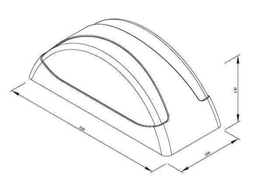 Inlight Wall-Mounted Outdoor Ceiling Light E27 IP65 13x32εκ.