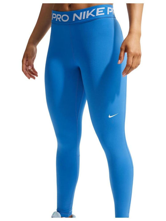 Dri-Fit Mid-rise Training Women's Capri Leggings High Waist Blue