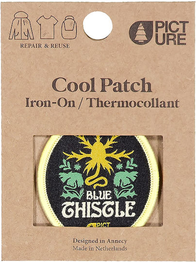 Picture Organic Clothing Fabric Sewing Patch Black