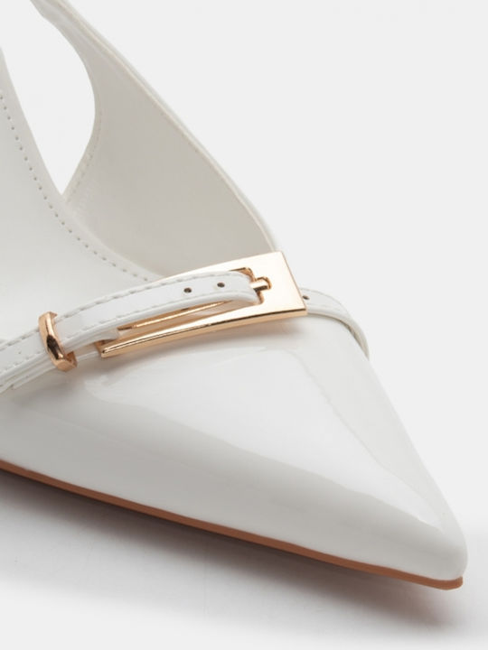 Pointed Toe Heels with High Heel White