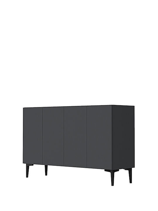 Wooden Sideboard Gray 120x32x75cm