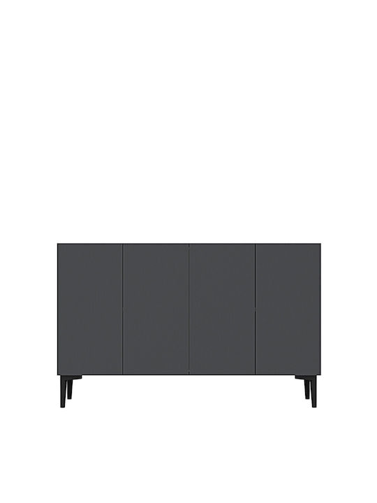 Wooden Sideboard Gray 120x32x75cm