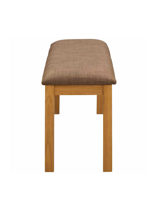 Dining Bench with Wooden Surface Gray 95x32x45cm