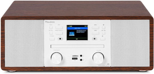 Audizio Ηχοσύστημα 2.0 Avola 60W με CD Player, WiFi και Bluetooth Ασημί