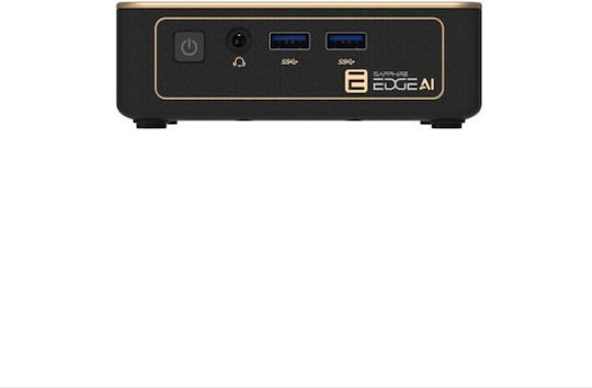 Sapphire Mini Pc Sapphire Edge Ai 370 Amd Ryzen Ai 9 Hx 370 2.5 Gigabit Black Gold 117x111x30mm
