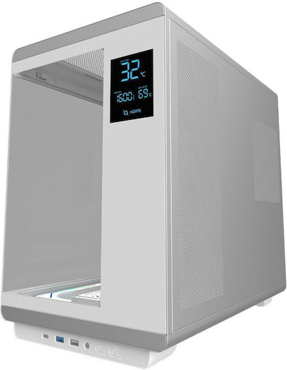 Aqirys Draco Gaming Middle Tower Carcasă PC cu Panou Lateral și Iluminare ARGB Alb
