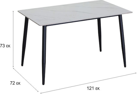 Ekavi Κουζίνας Λευκό Μάρμαρο 121x72x73εκ. Ekavi Κουζίνας Λευκό Μάρμαρο 121x72x73εκ.