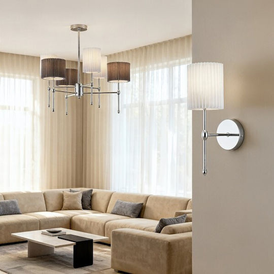 Eurolamp Veli Осветително тяло За стена с фасунга E14 Бял 18x13x40см.
