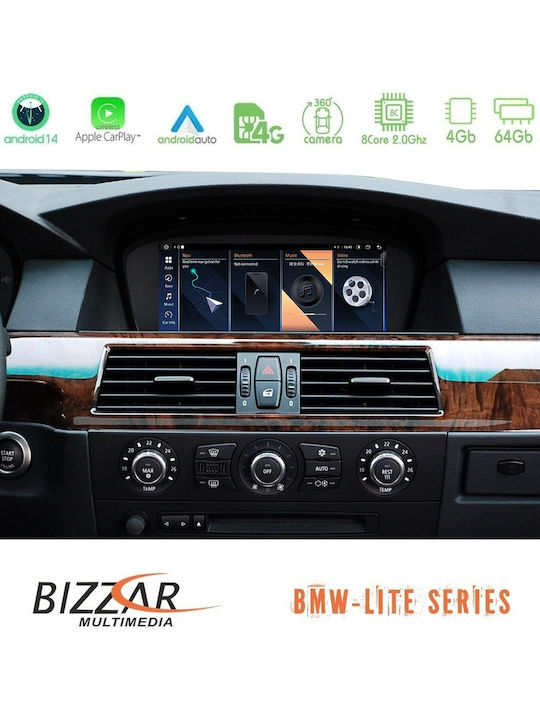 Bizzar Ηχοσύστημα Αυτοκινήτου για BMW E90 / E60 / E63 2005 – 2008 (Bluetooth/USB/AUX/WiFi/GPS/Apple-Carplay/Android-Auto) με Οθόνη Αφής 10.25"