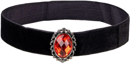 Choker De Carnaval Negru Cu Piatră