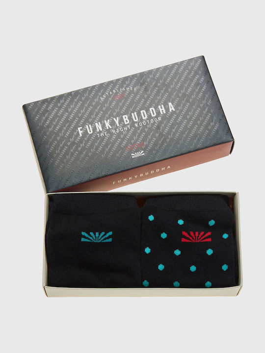 Funky Buddha Ανδρικές Κάλτσες Μαύρες 2Pack