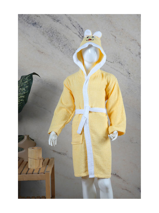 SteweHome Kids Bathrobe Yellow Hooded