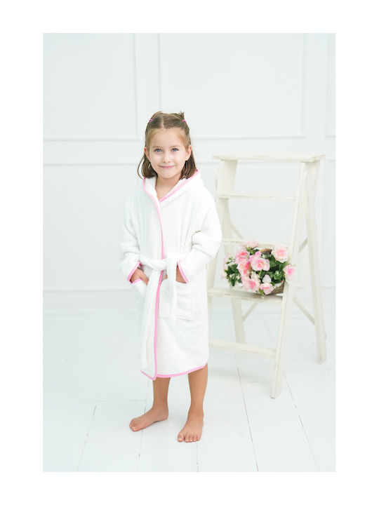 SteweHome Kids Bathrobe White Hooded