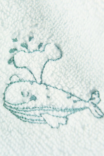 SteweHome Kinderbademantel Blau mit Kapuzen-