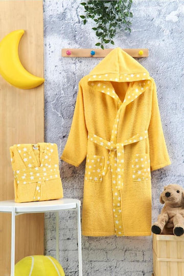 SteweHome Kids Bathrobe Yellow Hooded