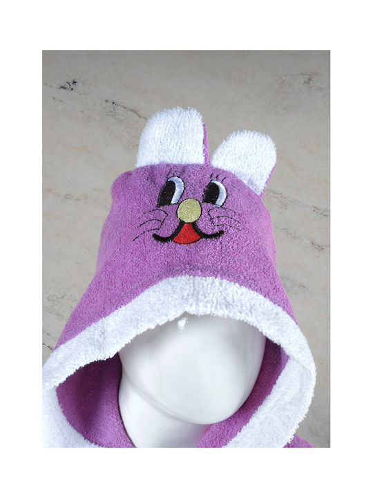 SteweHome Halat de Baie pentru Copii Violet cu Glugă SteweHome Halat de Baie pentru Copii Violet cu Glugă