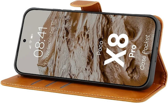 Bizon Pocket Book Δερματίνης / Σιλικόνης Navy Μπλε (Poco X8 Pro)