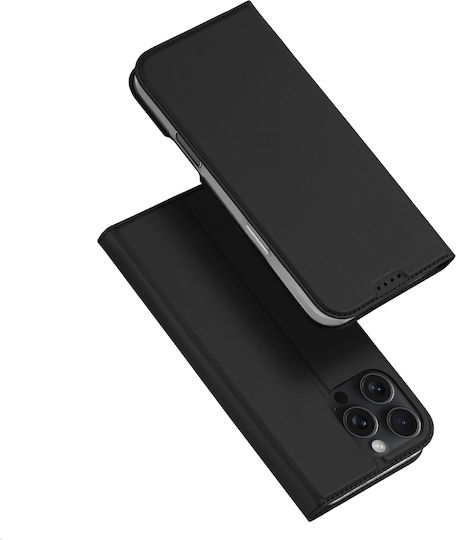 Dux Ducis Skin Book Silicon Piele Artificială Negru (iPhone 16 Pro Nokia 3.2)