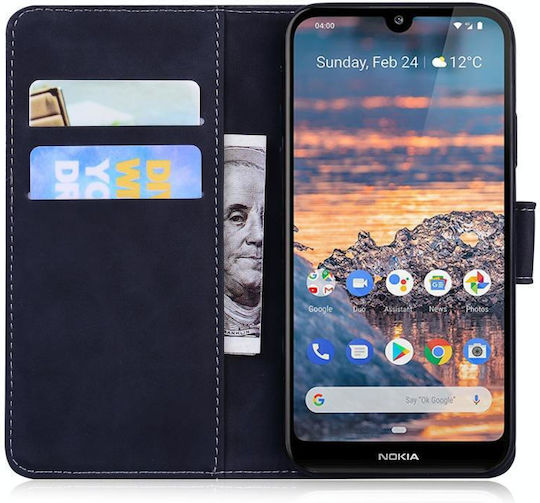Olla Handytasche Leder / Synthetisches Leder / Silikon Schwarz (Nokia 4.2)