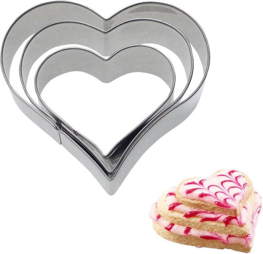 Cookie Cutter Set 3 Pieces 4 Cm 5 Cm 6 Cm Heart Westmark