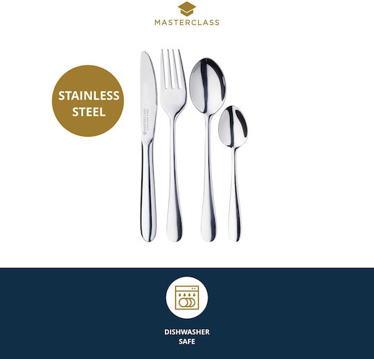 Kitchen Craft Set de Tacâmuri Inoxidabile Argintii 4 Bucăți
