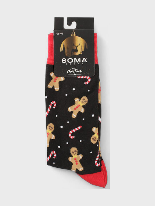 Soma Socks Herren Weihnachtssocken Black 1Pack
