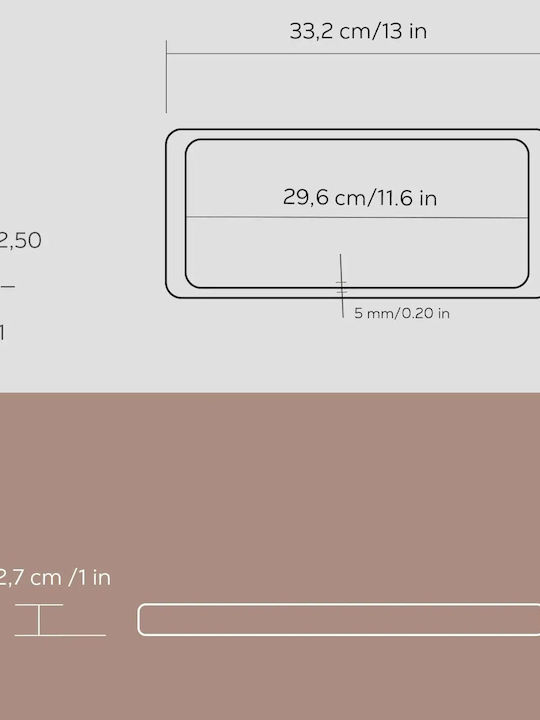 Lava Servierplatten Hölzernes 30x16cm