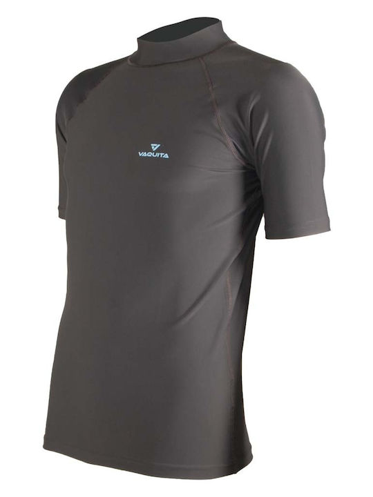 Vaquita Men's Short Sleeve Sun Protection Shirt Gray