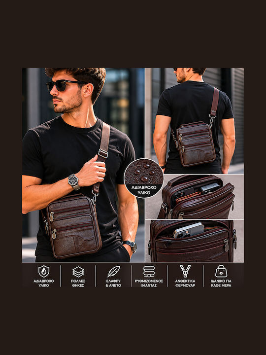 Geantă Bărbătească De Umăr / Tip Crossbody Maro