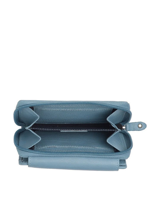 Leather Women's Wallet Light Blue