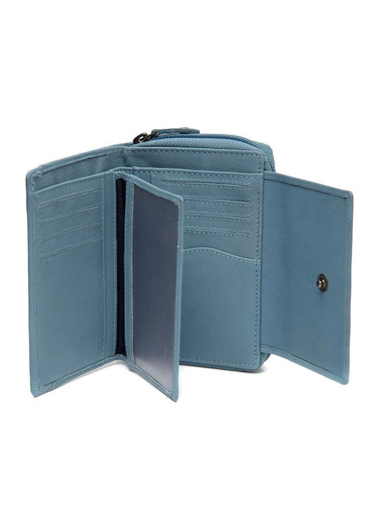 Leather Women's Wallet Light Blue