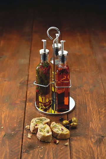 Kitchen Craft Öl- und Essigspender-Set Glas mit Fluss 270ml