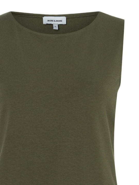 MORE & MORE Damen Bluse Ärmellos Grünes