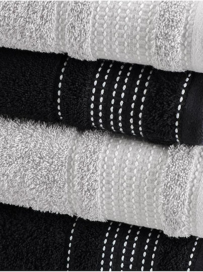 SteweHome Prosop De Corp 70x140cm Multicolor 4 Bucăți Greutate 500gr/m²