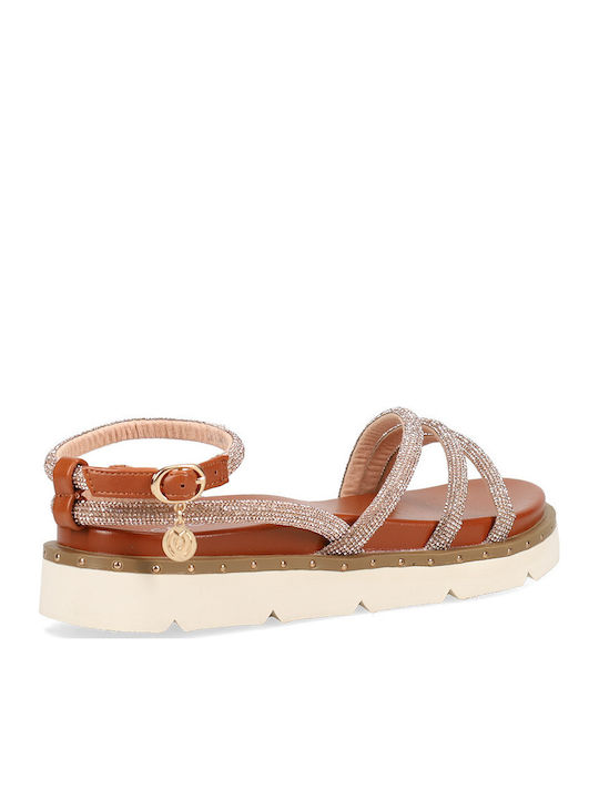 Women's Sandals Flatforms Tabac Brown