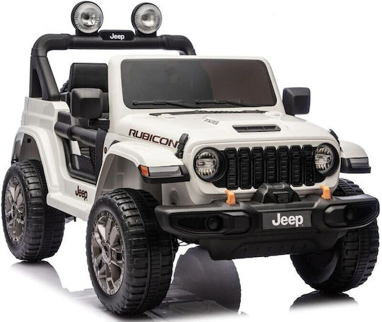Wrangler Rubicon Две Места с Дистанционно Управление Лицензиран 24 Волта Бял