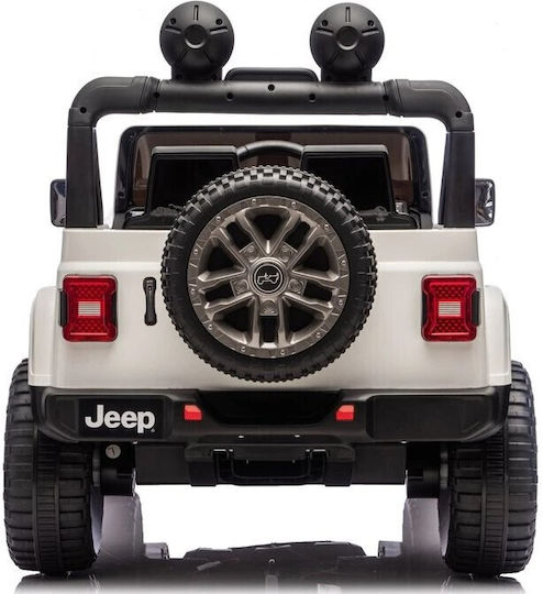 Wrangler Rubicon Две Места с Дистанционно Управление Лицензиран 24 Волта Бял