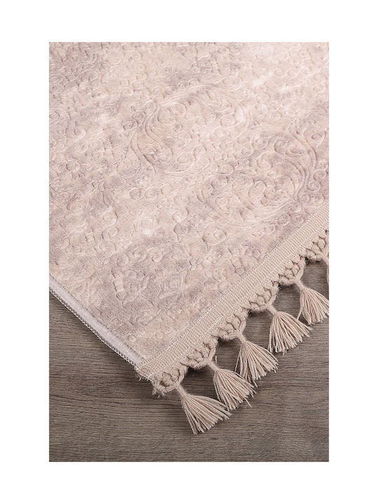 SteweHome Non-slip Rectangular Brown Rug 50x80cm