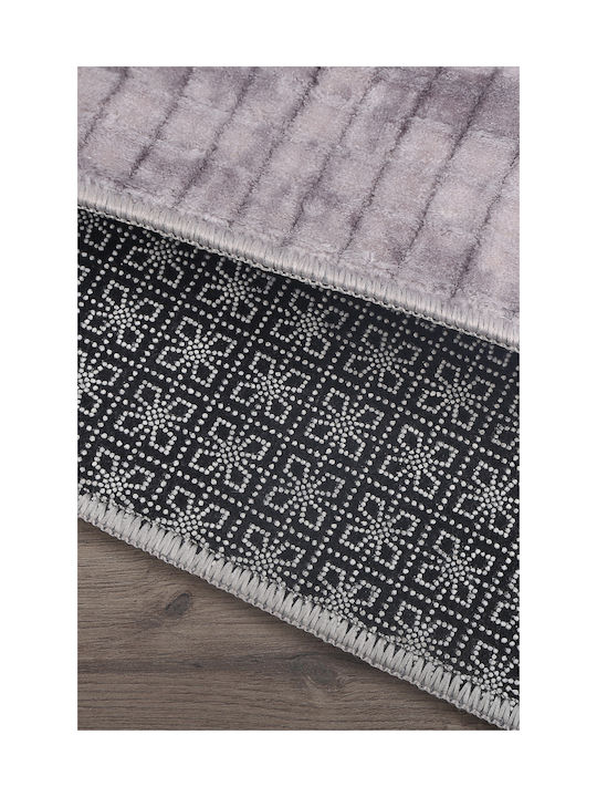 SteweHome Non-Slip Rectangular Gray Rug 120x180cm