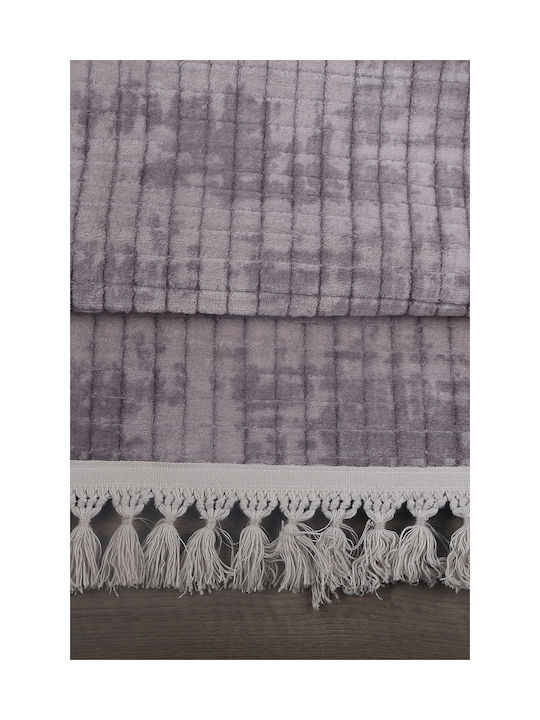 SteweHome Non-Slip Gray Runner Rug 80x300cm
