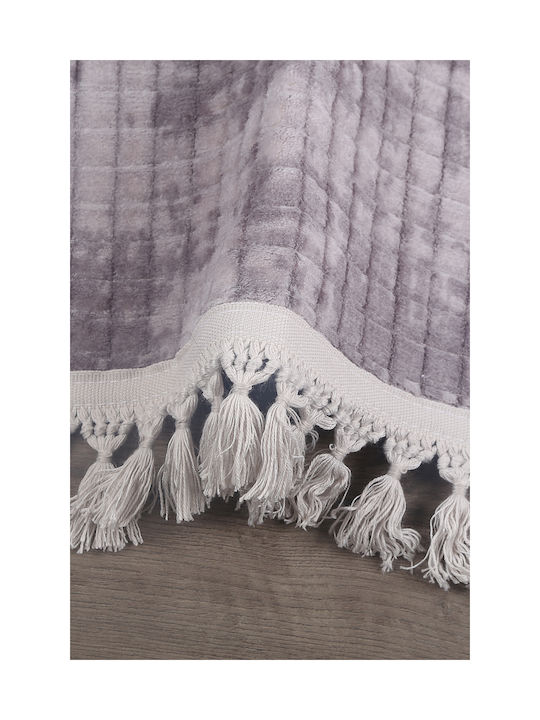 SteweHome Non-Slip Gray Runner Rug 80x300cm