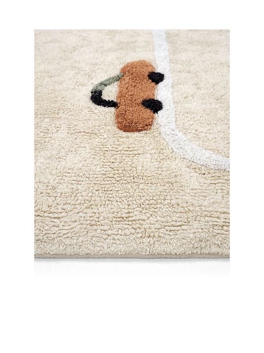 SteweHome Παιδικό Χαλί Βαμβακερό Λευκό 120x180cm