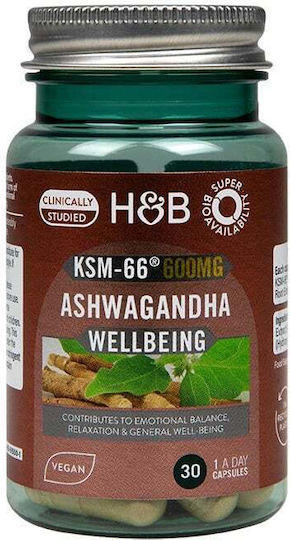 Holland & Barrett Ашваганда KSM-66 600 мг 30 капсули