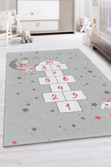 SteweHome Kinderteppich Grau 80x150cm Dicke 60mm