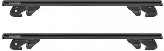 Menabo Aluminum Car Roof Bars Sherman XL Black 135 Cm Black Color Ford Kuga 5 Doors 2008>2012 Raised Rails Parallel Bars Set 2 Pieces 12290/mb Mp.12290/mb-64