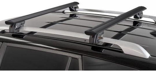 Menabo Car Roof Bars Aluminum Fender XL 134 Cm Black Color Ford Tourneo Courier 2013>2018 Raised Rails 2 Pieces 14670/mb Mp.14670/mb-55